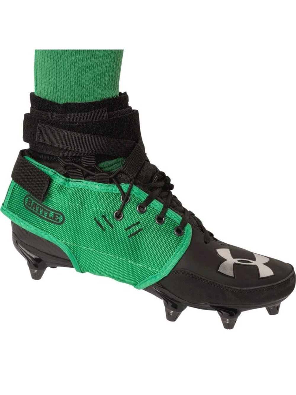 Battle Sports XFAST Over the Cleat Ankle Support System Green - Size X-Large XL